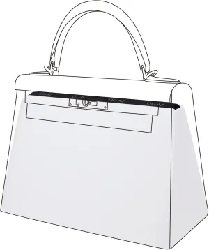 DGAZ Purse Pillow Shaper Insert for Hermes Kelly Bags, Silky Pillow Shaper for Luxury Handbags(White,KLmini2)