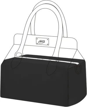 DGAZ Purse Pillow Shaper Insert for Hermes Toolbox Bags, Silky Pillow Shaper for Luxury Handbags(Black,Toolbox 26)