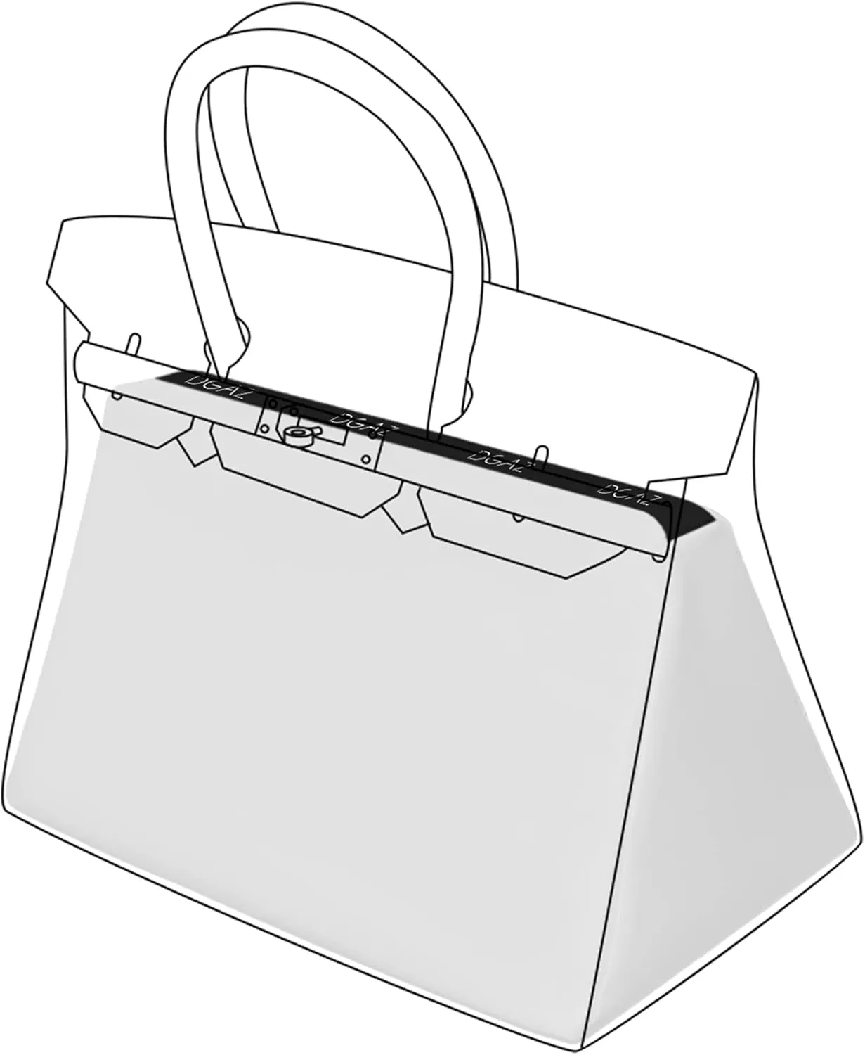 DGAZ Purse Pillow Shaper Insert,Luxury Handbag Tote Shapers, Memory Foam- Fits Birkin 25/30/35/40 Bags (White, BK35)