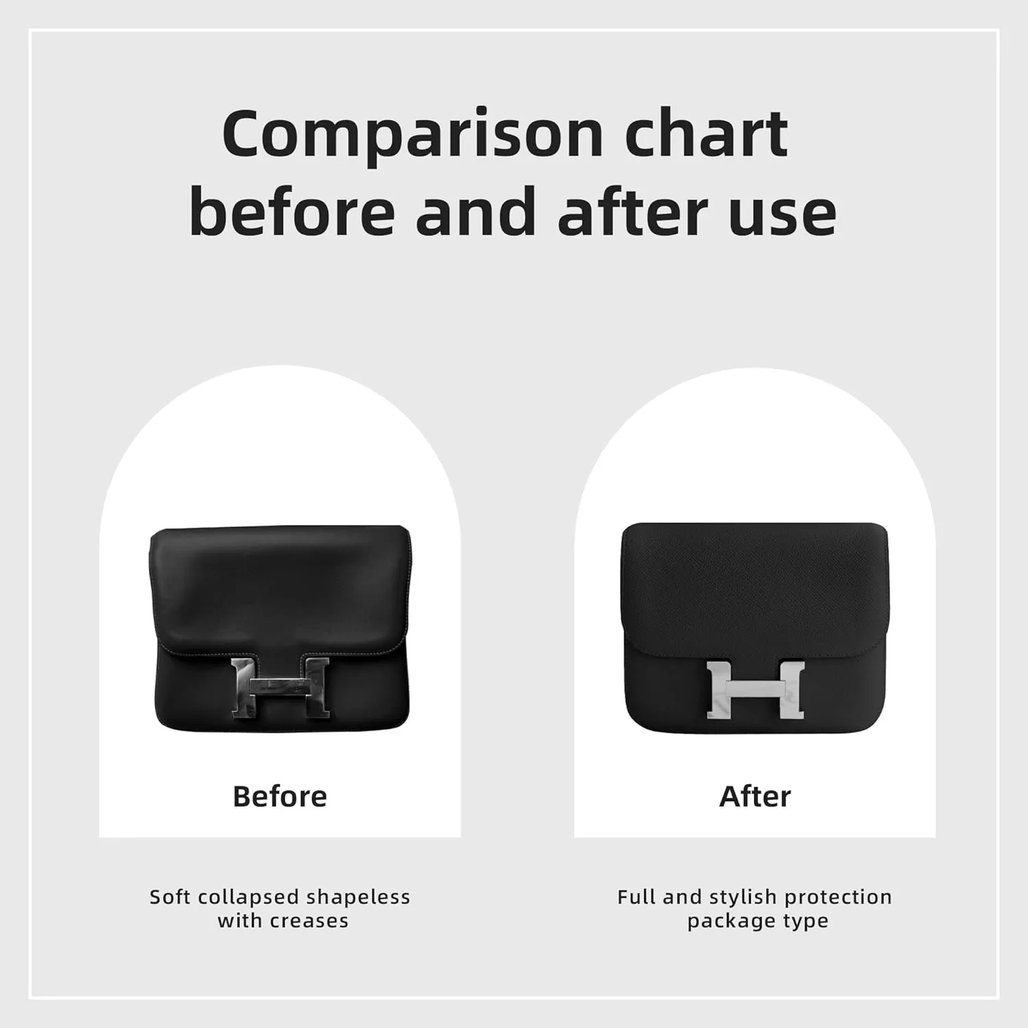 DGAZ Silk Purse Organizer Insert Fits Constance 19/24/New24 ，Silky Smooth Bag Organizer，Luxury Handbag & Tote Shaper（Black，newC24）