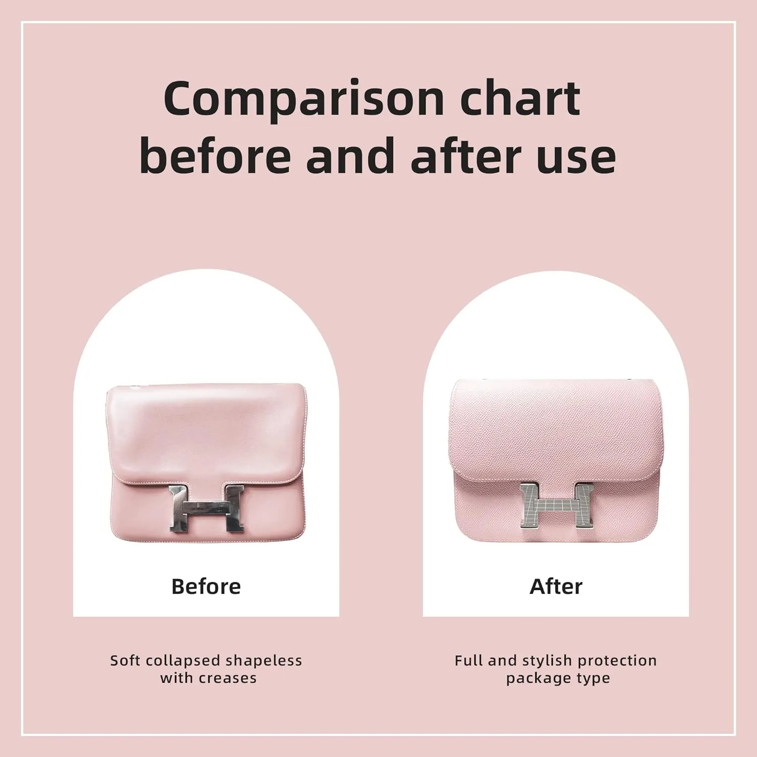 DGAZ Silk Purse Organizer Insert Fits Constance 19/24/New24 ，Silky Smooth Bag Organizer，Luxury Handbag & Tote Shaper（Pink，newC24）