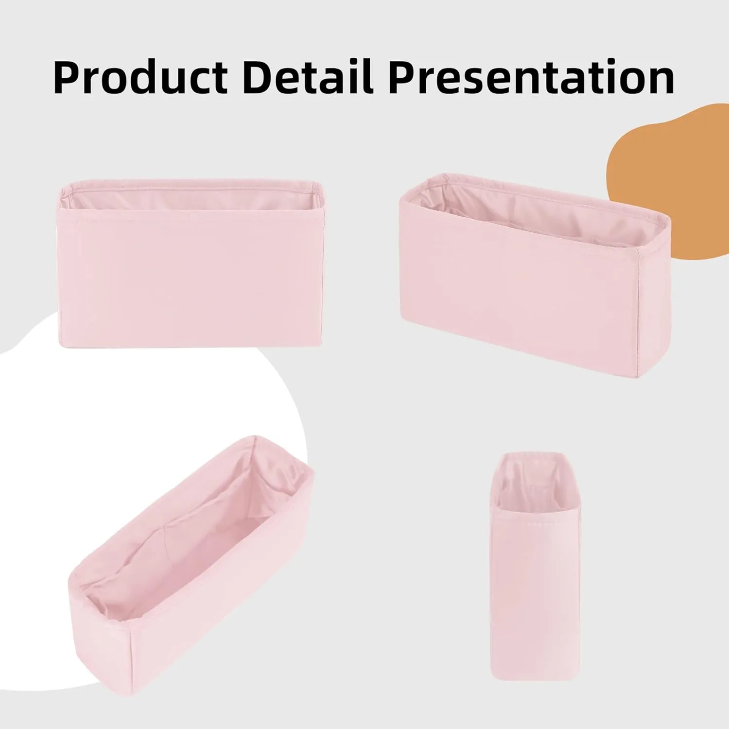 DGAZ Silk Purse Organizer Insert Fits Constance 19/24/New24 ，Silky Smooth Bag Organizer，Luxury Handbag & Tote Shaper（Pink，newC24）