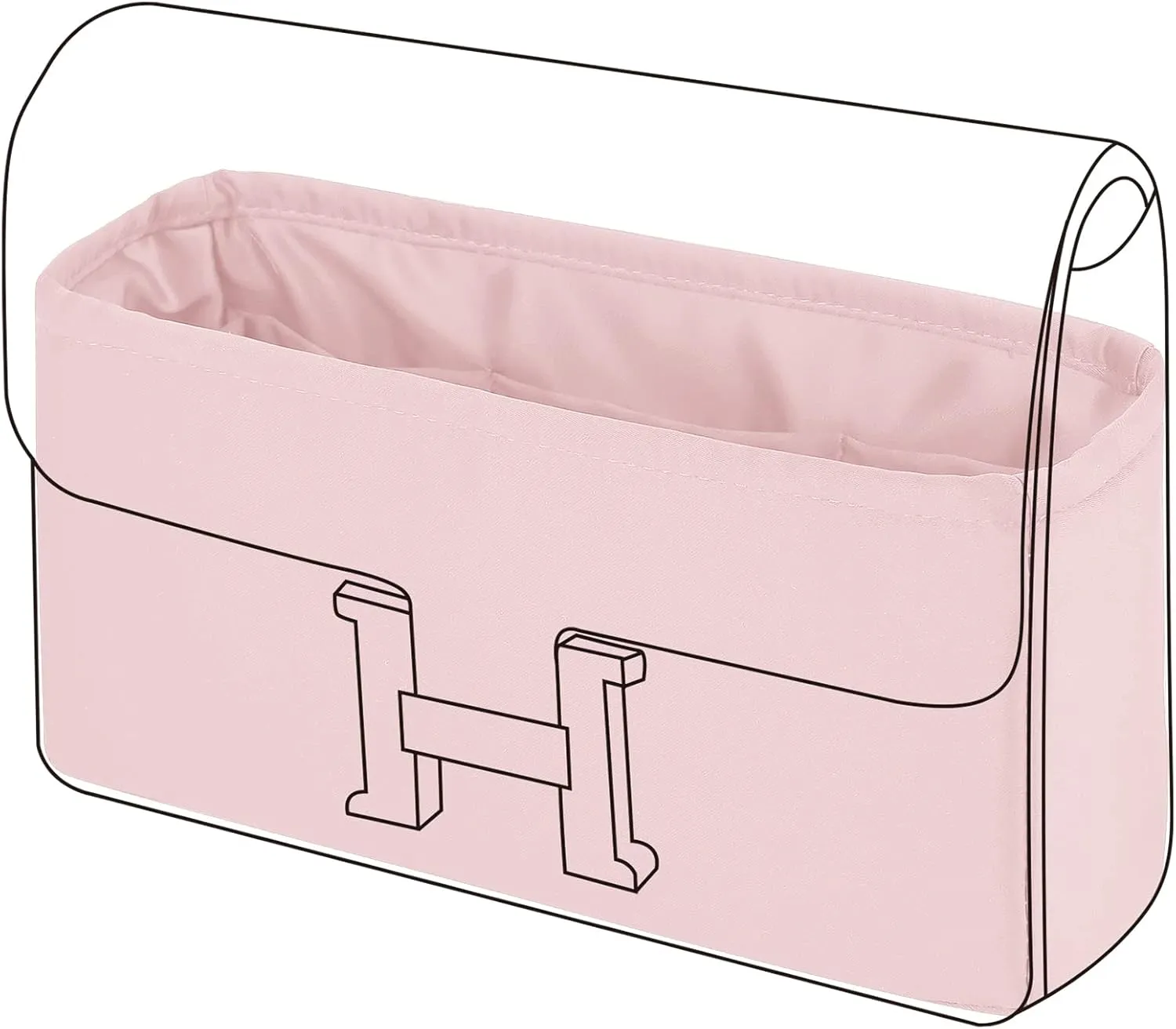 DGAZ Silk Purse Organizer Insert Fits Constance 19/24/New24 ，Silky Smooth Bag Organizer，Luxury Handbag & Tote Shaper（Pink，newC24）