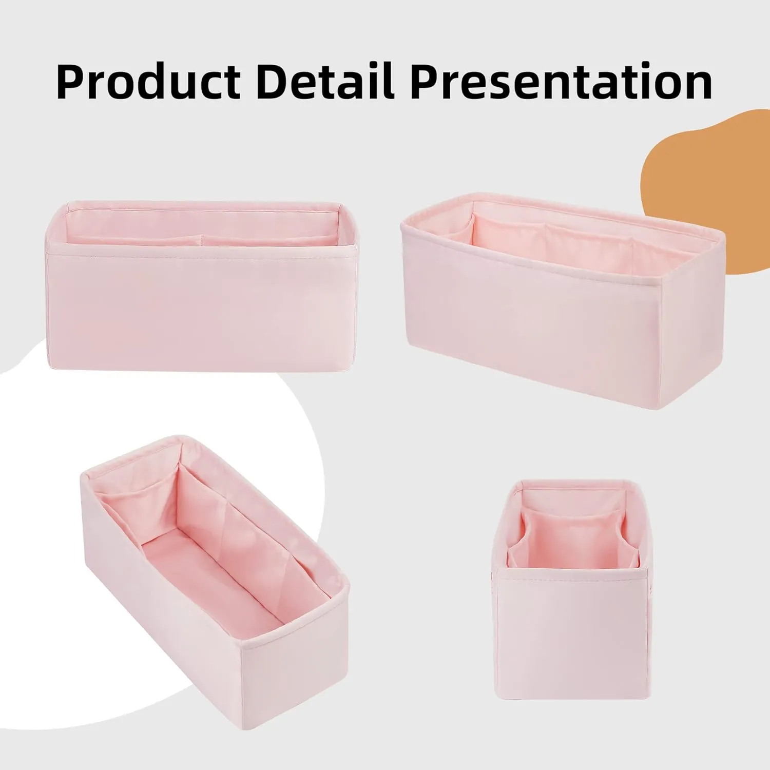 DGAZ Silk Purse Organizer Insert Fits Hermes Herbag 31/39/50 Bags, Luxury Handbag & Tote Organiser, Simplicity bag insert（Pink,H31）