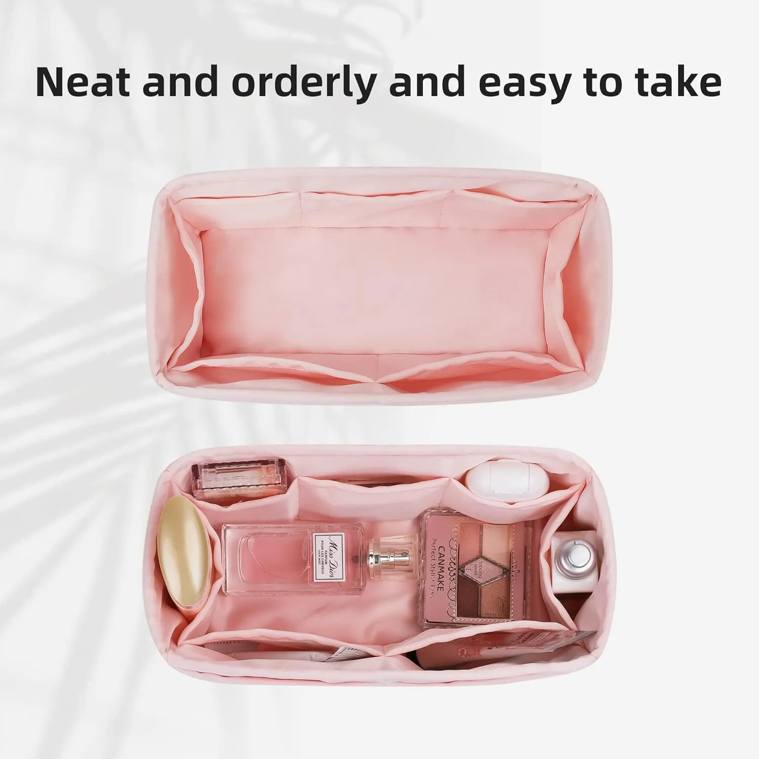 DGAZ Silk Purse Organizer Insert Fits Hermes Herbag 31/39/50 Bags, Luxury Handbag & Tote Organiser, Simplicity bag insert（Pink,H31）