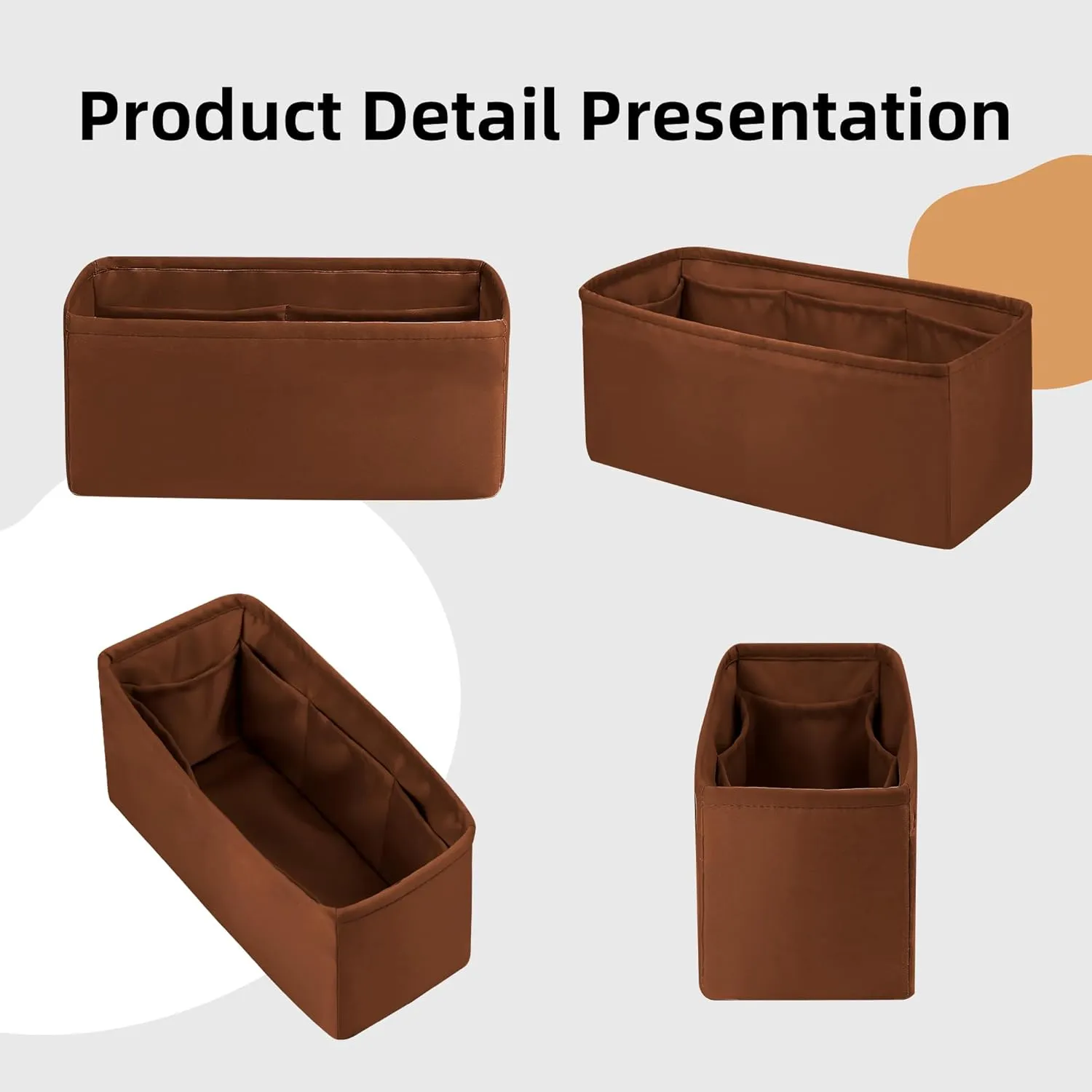 DGAZ Silk Purse Organizer Insert Fits Hermes Jypsiere Bags, Silky Smooth Bag Organizer，Luxury Handbag & Tote Shaper(Gold,Jypsiere 28)