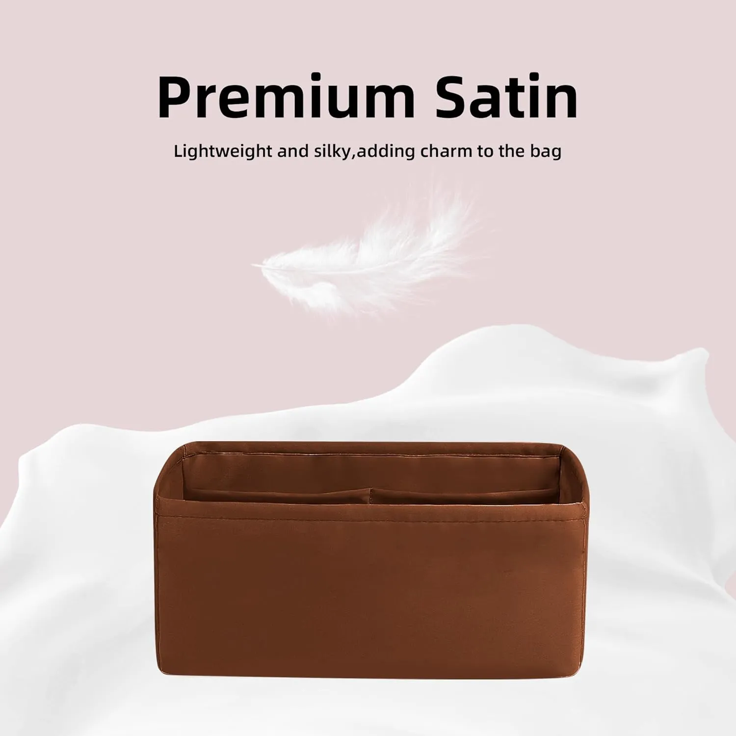 DGAZ Silk Purse Organizer Insert Fits Hermes Jypsiere Bags, Silky Smooth Bag Organizer，Luxury Handbag & Tote Shaper(Gold,Jypsiere 28)