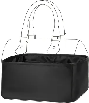 DGAZ Silk Purse Organizer Insert Fits LV Speedy 16/20/25/30/35/45 bags，Silky Smooth Bag Organizer，Luxury Handbag & Tote Shaper（Black，SP16）
