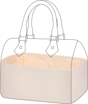 DGAZ Silk Purse Organizer Insert Fits LV Speedy 16/20/25/30/35/45 bags，Silky Smooth Bag Organizer，Luxury Handbag & Tote Shaper（Craie，SP30）
