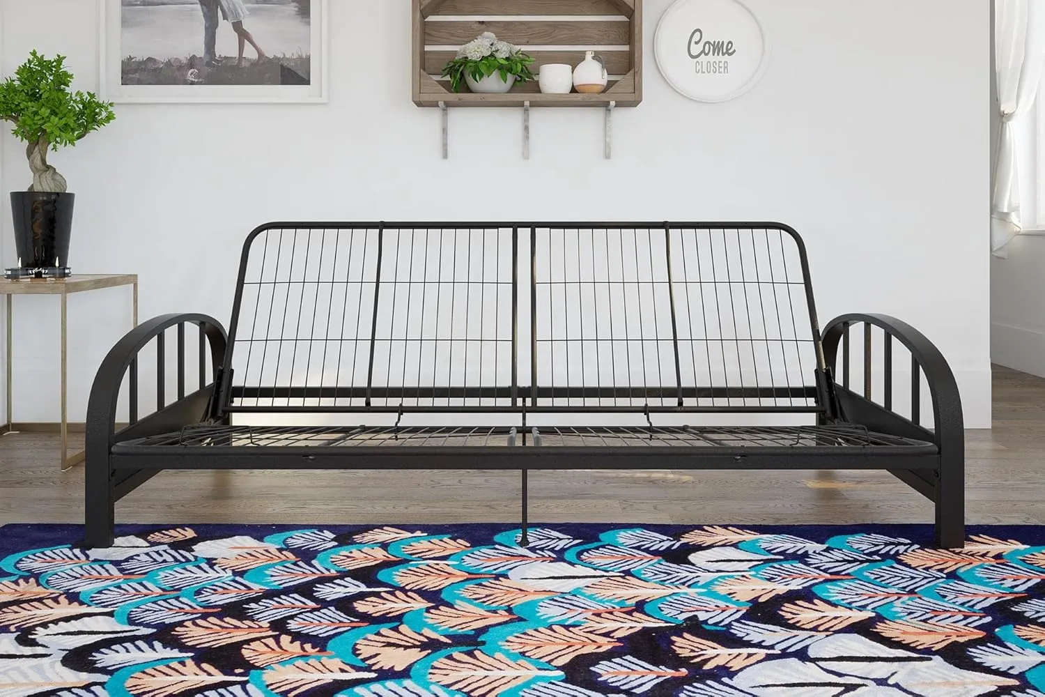 DHP Aiden Metal Futon Frame, Black