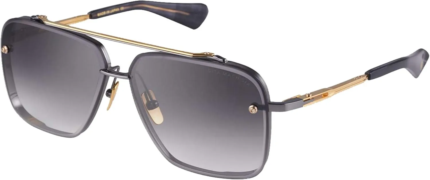 Dita MACH-SIX Black Rhodium Yellow Gold/Dark Grey To 62/12/130 men Sunglasses