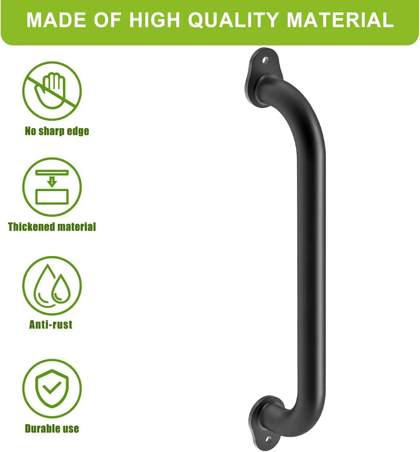 Dolibest 6 Pack 17-Inch Safety Handle, Metal Safety Playground Handles, Playset Hand Grips & Widened Base Design, Playset Handles for Climbing Frame, Treehouse, Play House, Swing Set Accessories