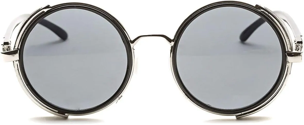 Dollger Steampunk Vintage Retro Round Sunglasses Metal Circle Frame
