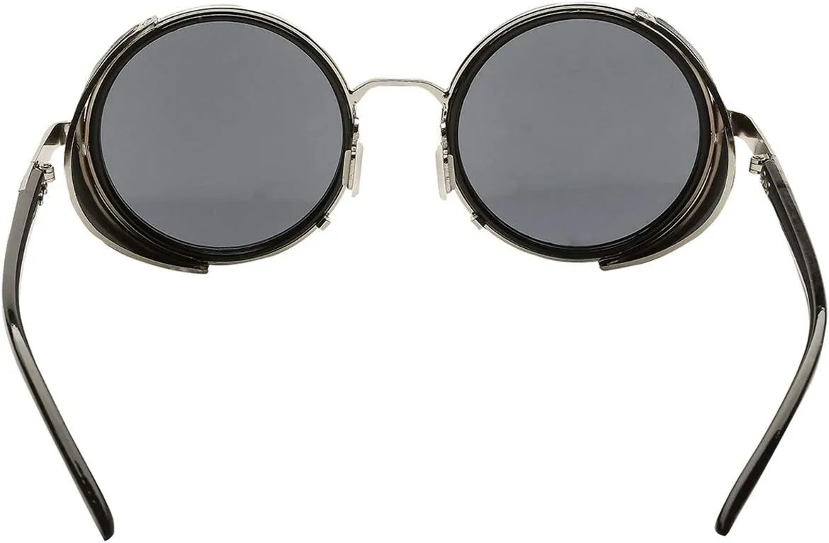 Dollger Steampunk Vintage Retro Round Sunglasses Metal Circle Frame