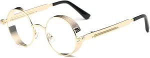 Dollger Vintage Steampunk Retro Metal Round Circle Frame Sunglasses
