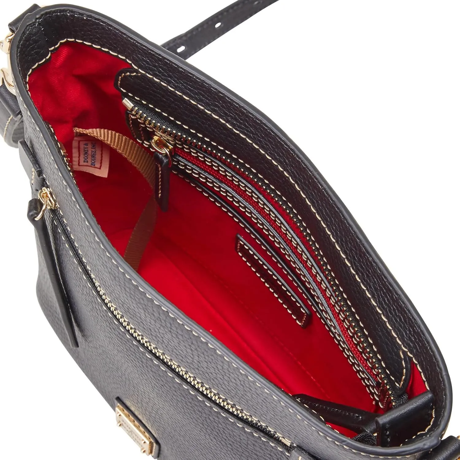 Dooney & Bourke Crossbody Bags for Women, Pebble Grain Leather Crossbody Messenger Bag with Zipper