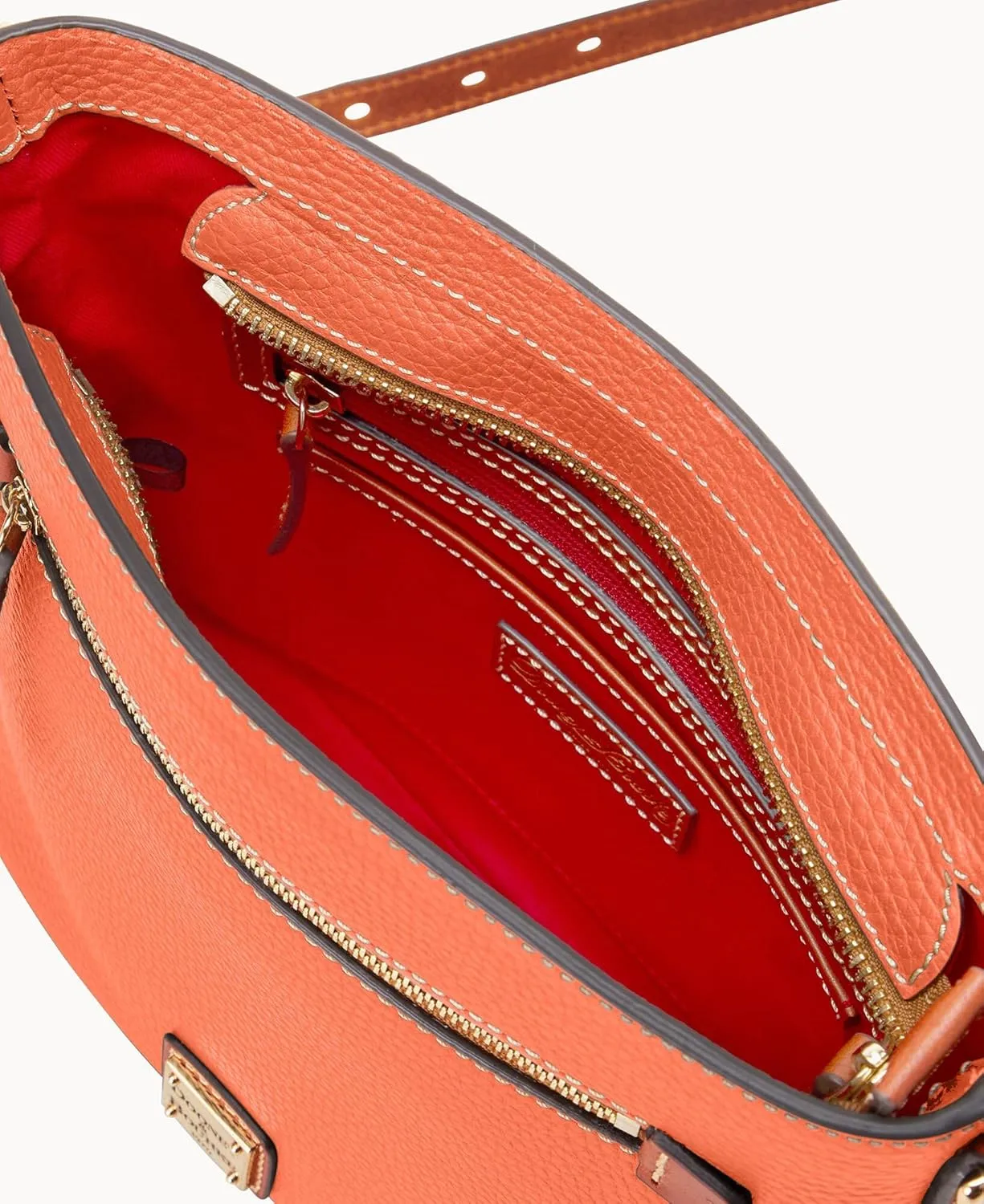 Dooney & Bourke Crossbody Bags for Women, Pebble Grain Leather Crossbody Messenger Bag with Zipper