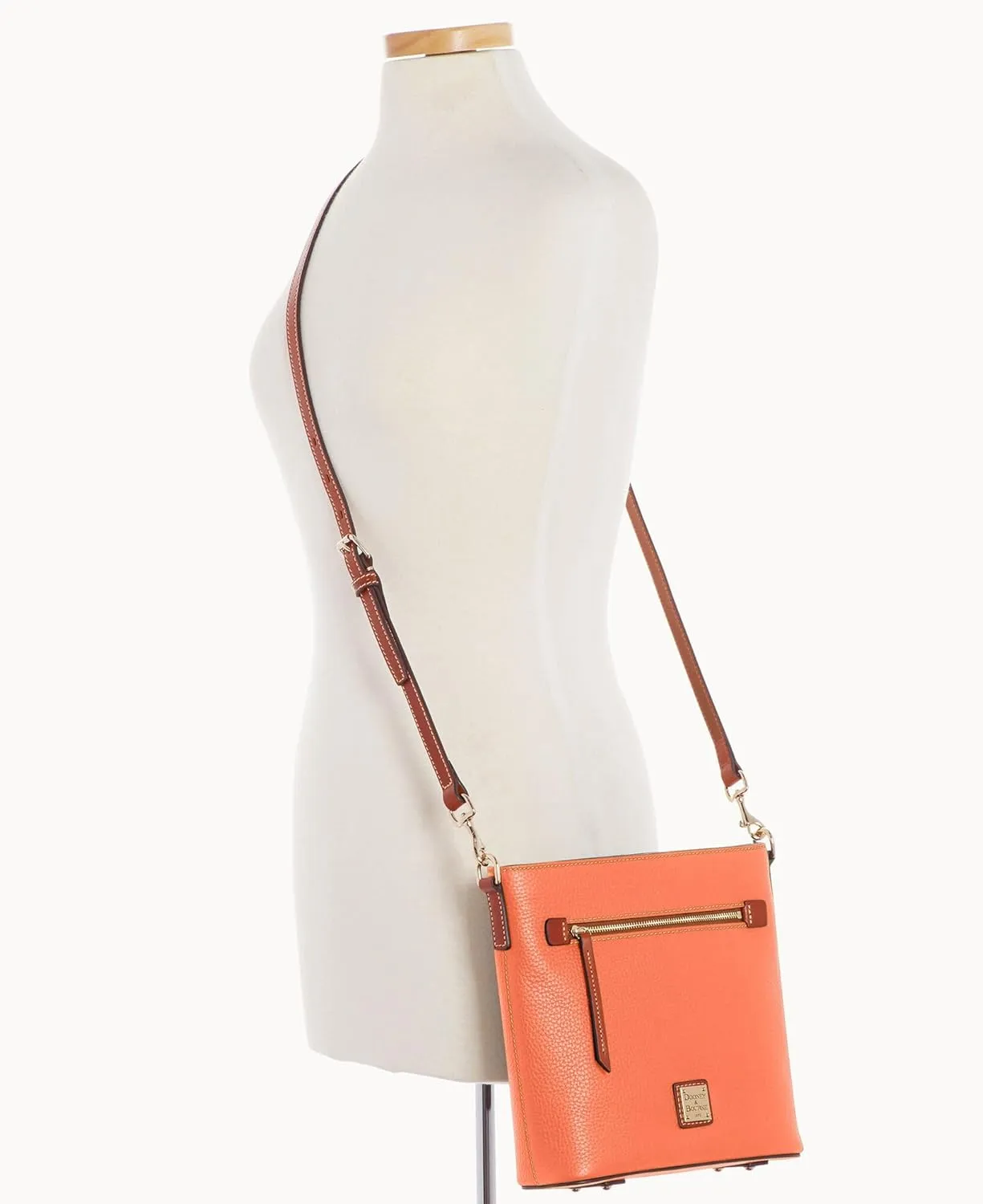 Dooney & Bourke Crossbody Bags for Women, Pebble Grain Leather Crossbody Messenger Bag with Zipper