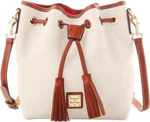 Dooney & Bourke Crossbody Bucket Bags for Women, Pebble Grain Leather Aimee Crossbody Drawstring Purse