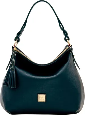 Dooney & Bourke Hobo Bags for Women, Pebble Grain Leather Twist Strap Hobo Shoulder Bag