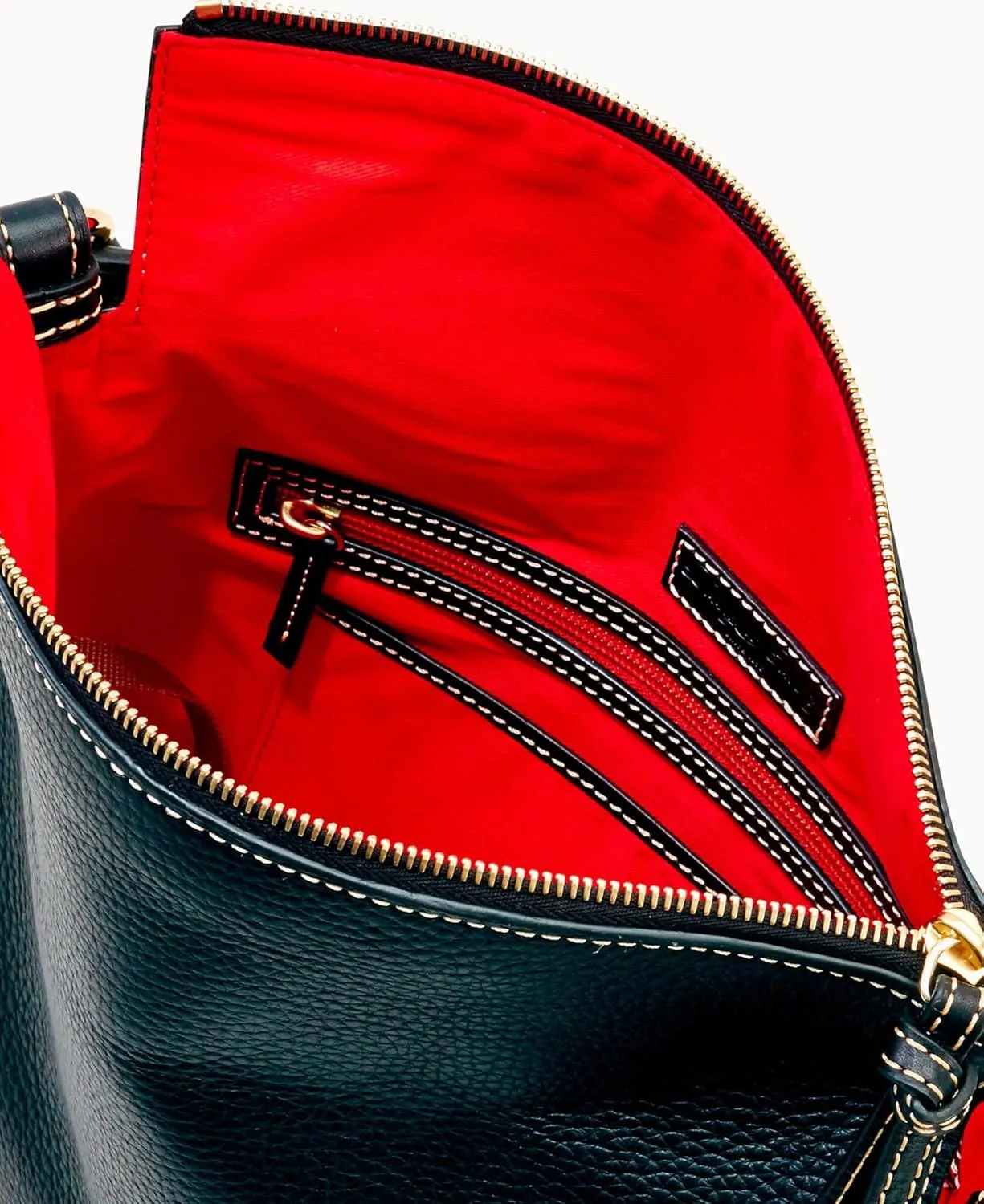 Dooney & Bourke Hobo Bags for Women, Pebble Grain Leather Twist Strap Hobo Shoulder Bag