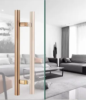 Door Push Pull Door Handle 20/24/32/40Inch Glass Door Pull Push Handle, Contemporary Stainless Steel Interior Exterior Sliding Door Handle, Kitchen/Bathroom/Office Door Handles, Tw