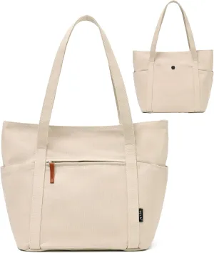 Double-sided Canvas Tote Bag, Womens Handbags Totes Purse with Zipper, Satchel Tote for Work Travel Nurse College