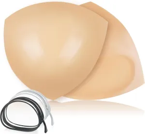 Double-Sided Sticky Bra Inserts, Invisible Lift Self Adhesive Boob Pads Push up Breast Pads Reusable Washable