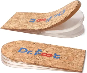 Dr. Foot's Adjustable Orthopedic Heel Lift for Leg Length Discrepancies, Height Increase Insole for Heel Spurs, Heel Pain, Sports Injuries, and Achilles tendonitis (Large- Women's 10-13|Men's 9-14)