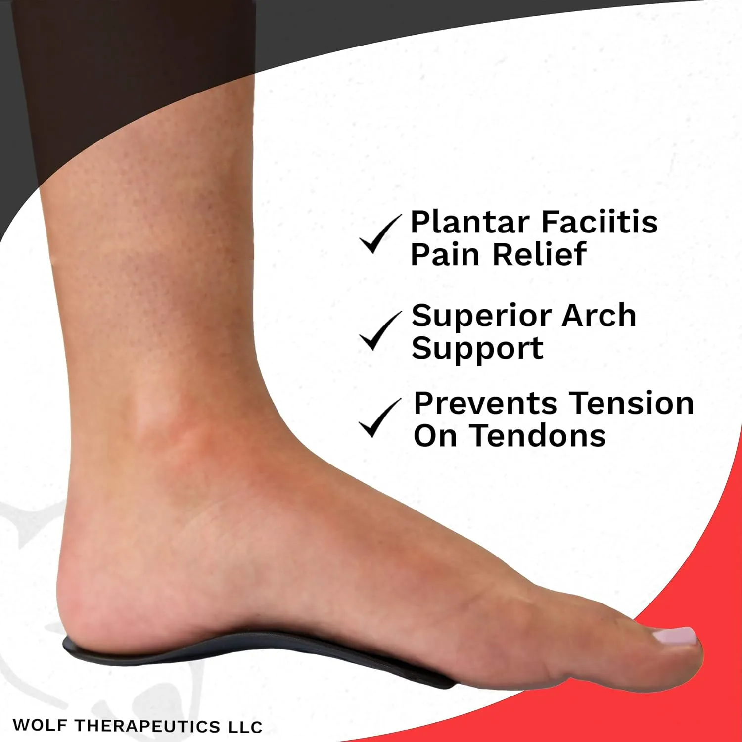 Dr. Wolf Arch Support Orthotic Inserts: Doctor Developed Plantar Fasciitis Insoles for Men, Arch Support Insoles for Women, Heel Pain and Foot Arch Supports (Men's 5/6, Women's 7)