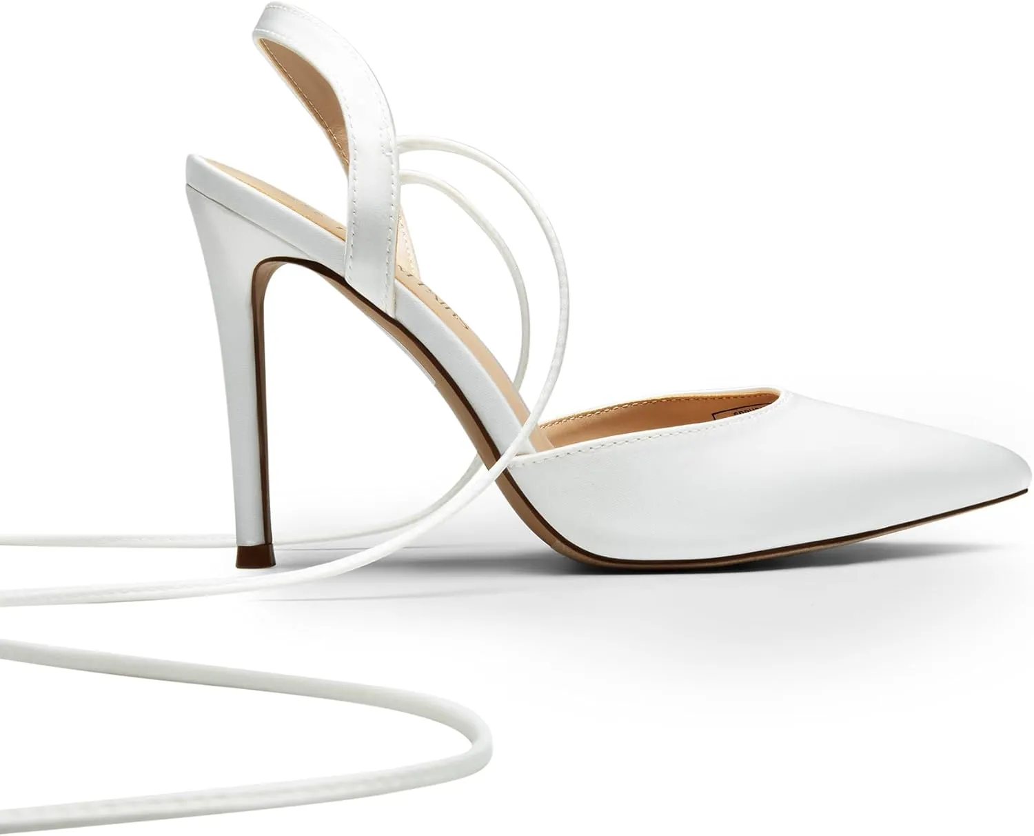 DREAM PAIRS Women's Strappy High Stilletos Heels Pointed Toe Sexy Slingback Lace Up Dress Wedding Pumps Shoes