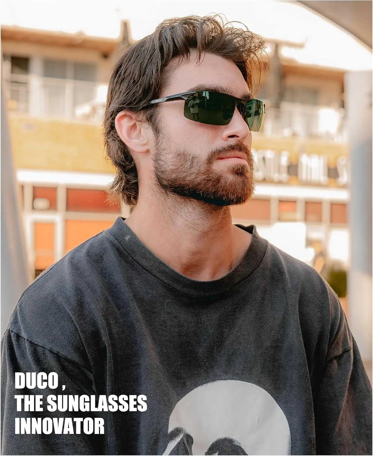 DUCO Mens Sports Polarized Sunglasses UV Protection Sunglasses for Men 8177s