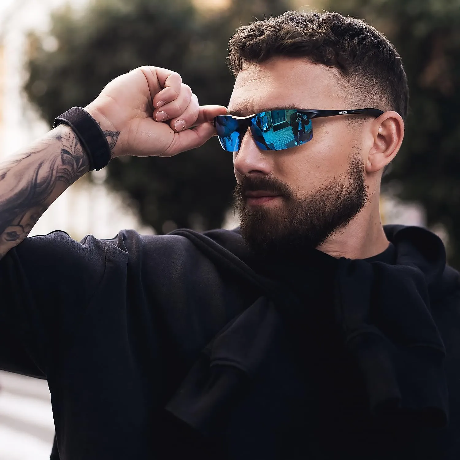 DUCO Mens Sports Polarized Sunglasses UV Protection Sunglasses for Men 8177s
