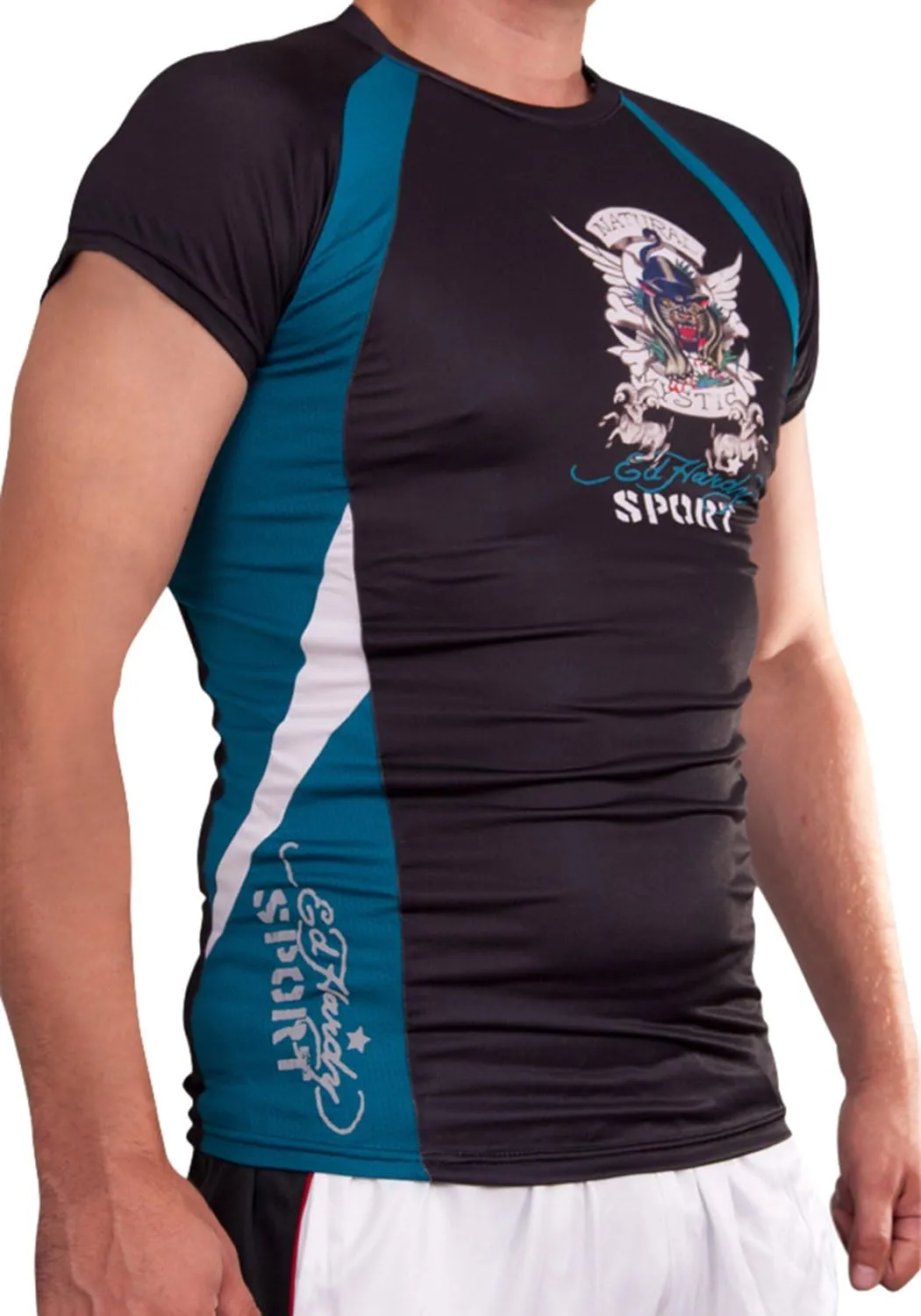 Ed Hardy Men's Sport Athletic Mesh Crew Tee Top