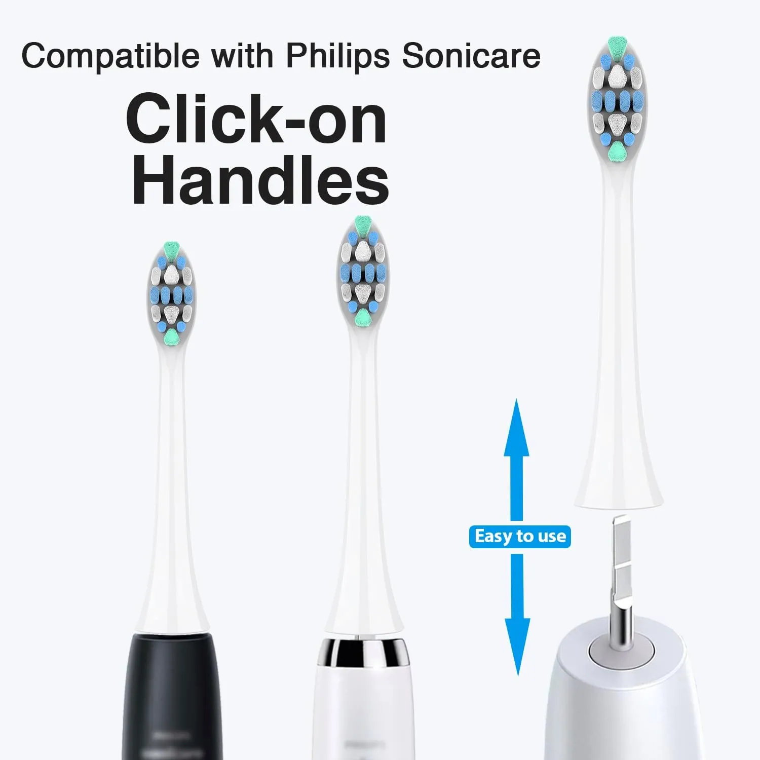 Electric Toothbrush Heads for Philips Sonicare Replacement Heads C1,C2,4100, Replacement Brush Head Compatible with Phillips Sonicare Electric Toothbrushes C2,C1, for Philips Sonic Care Brush,12 Pcs