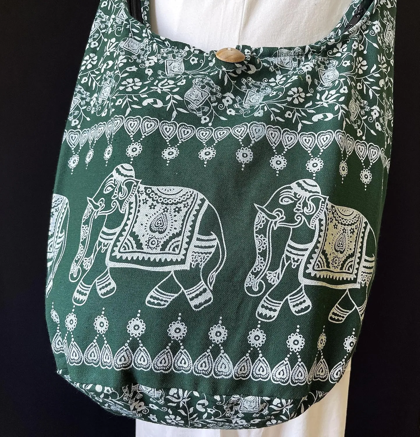 Elephant Crossbody Sling Bag Hippie Hobo Shoulder Purse Medium