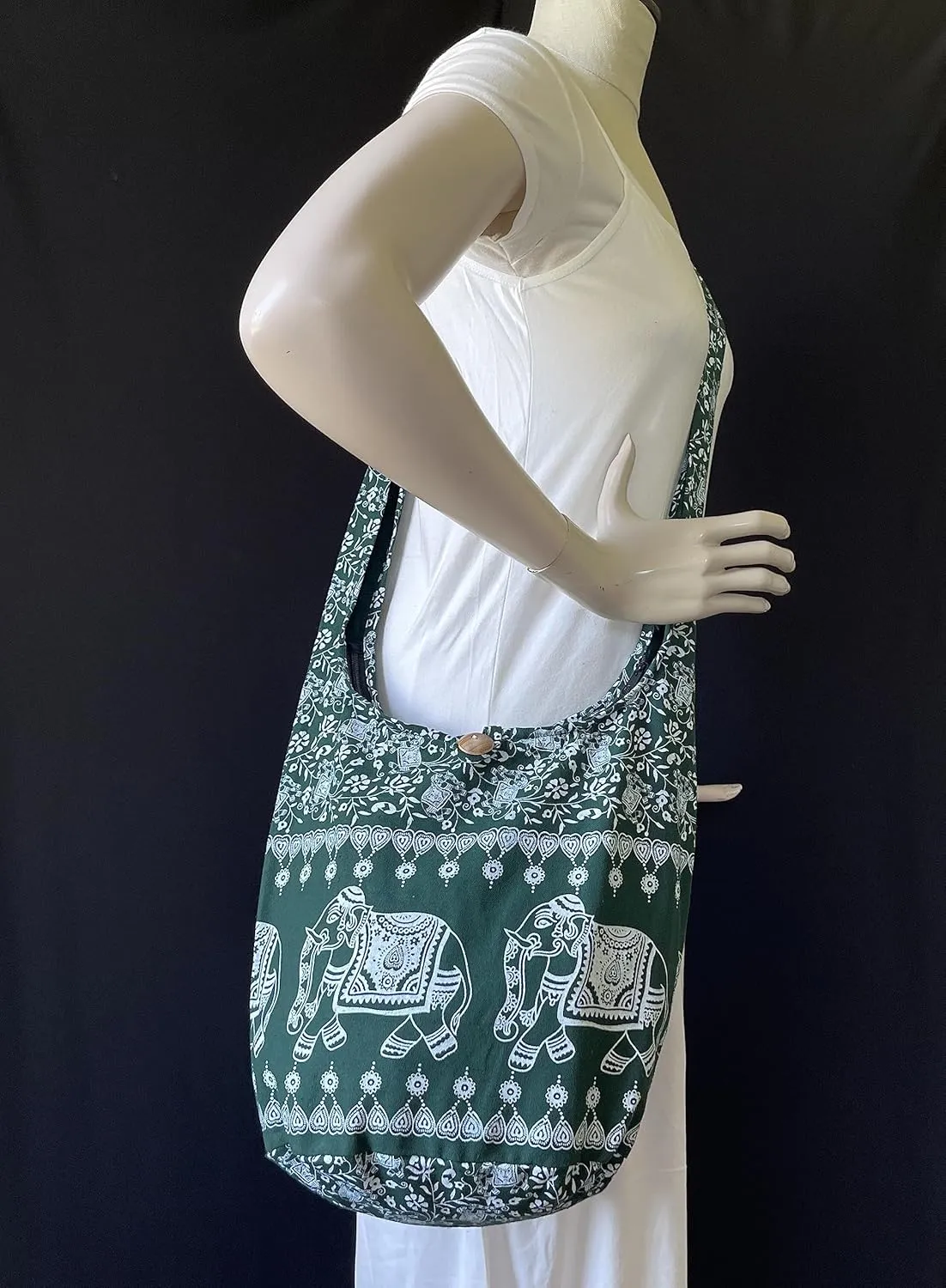 Elephant Crossbody Sling Bag Hippie Hobo Shoulder Purse Medium