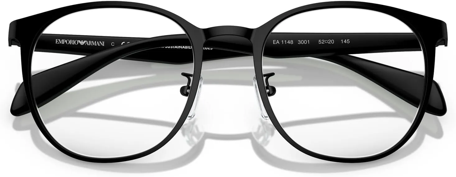 Emporio Armani Men's Ea1148 Round Prescription Eyewear Frames