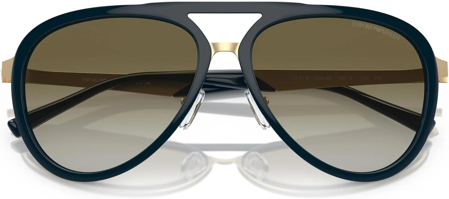 Emporio Armani Men's Ea2145 Aviator Sunglasses