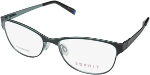 Esprit 17474 Womens/Ladies Cat Eye Full-rim Flexible Hinges Eyeglasses/Eyewear (51-15-135, Blue)