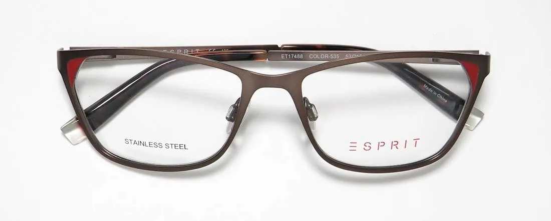 Esprit 17488 Womens/Ladies Cat Eye Full-rim Spring Hinges Eyeglasses/Spectacles