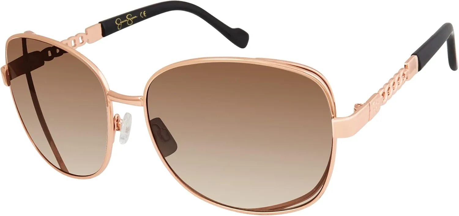 essica Simpson Women's J6214 Oversized Cat Eye Square Sunglasses