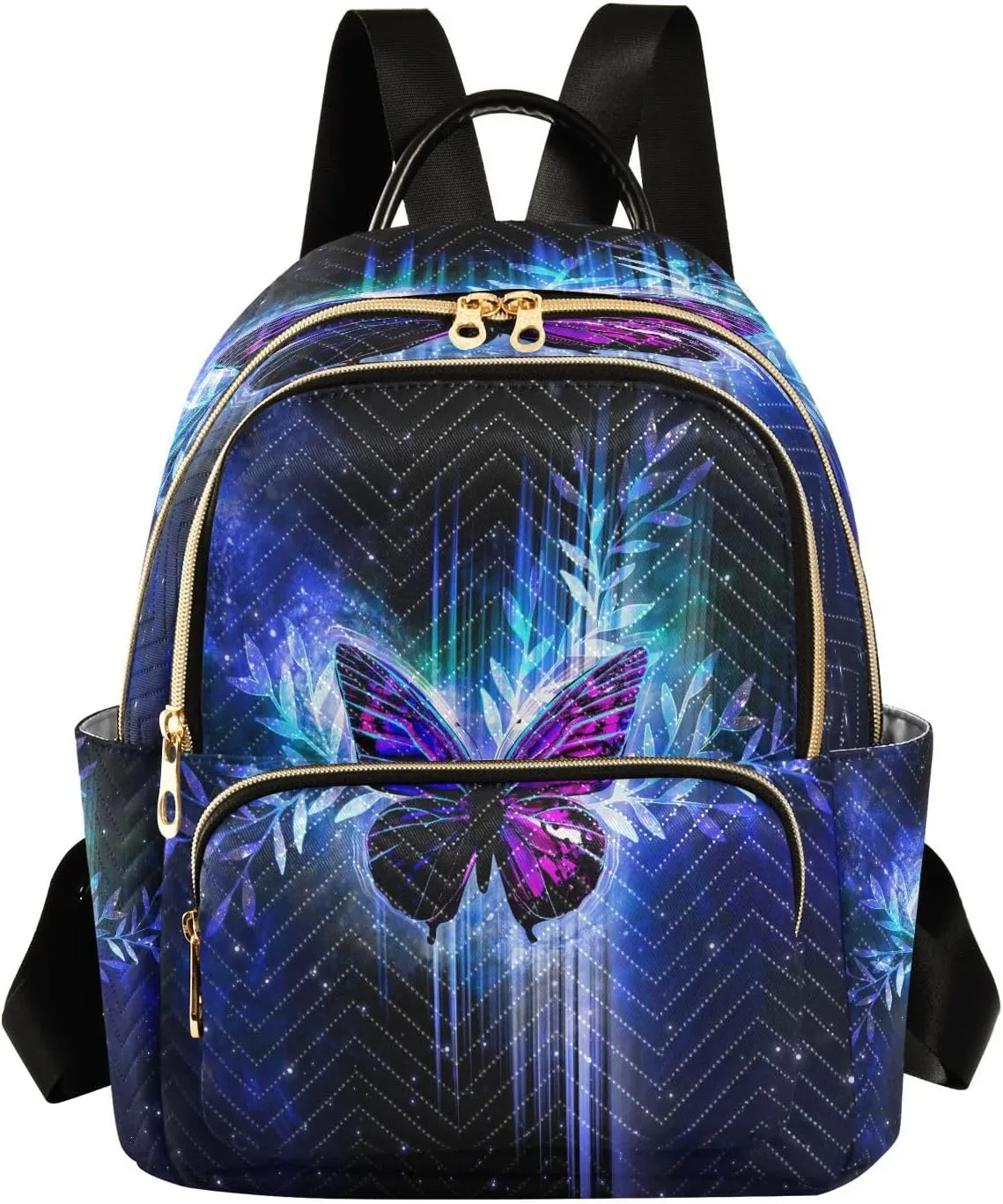 Exnundod Backpack Purse for Women Butterfly Mini Fashion Backpack Lightweight Casual Travel Daypack, Small
