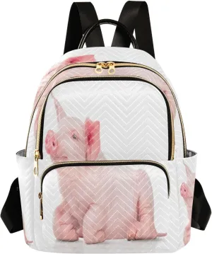 Exnundod Backpack Purse for Women Naive Piggy Travel Backpack Lightweight Daypack Cute Pig