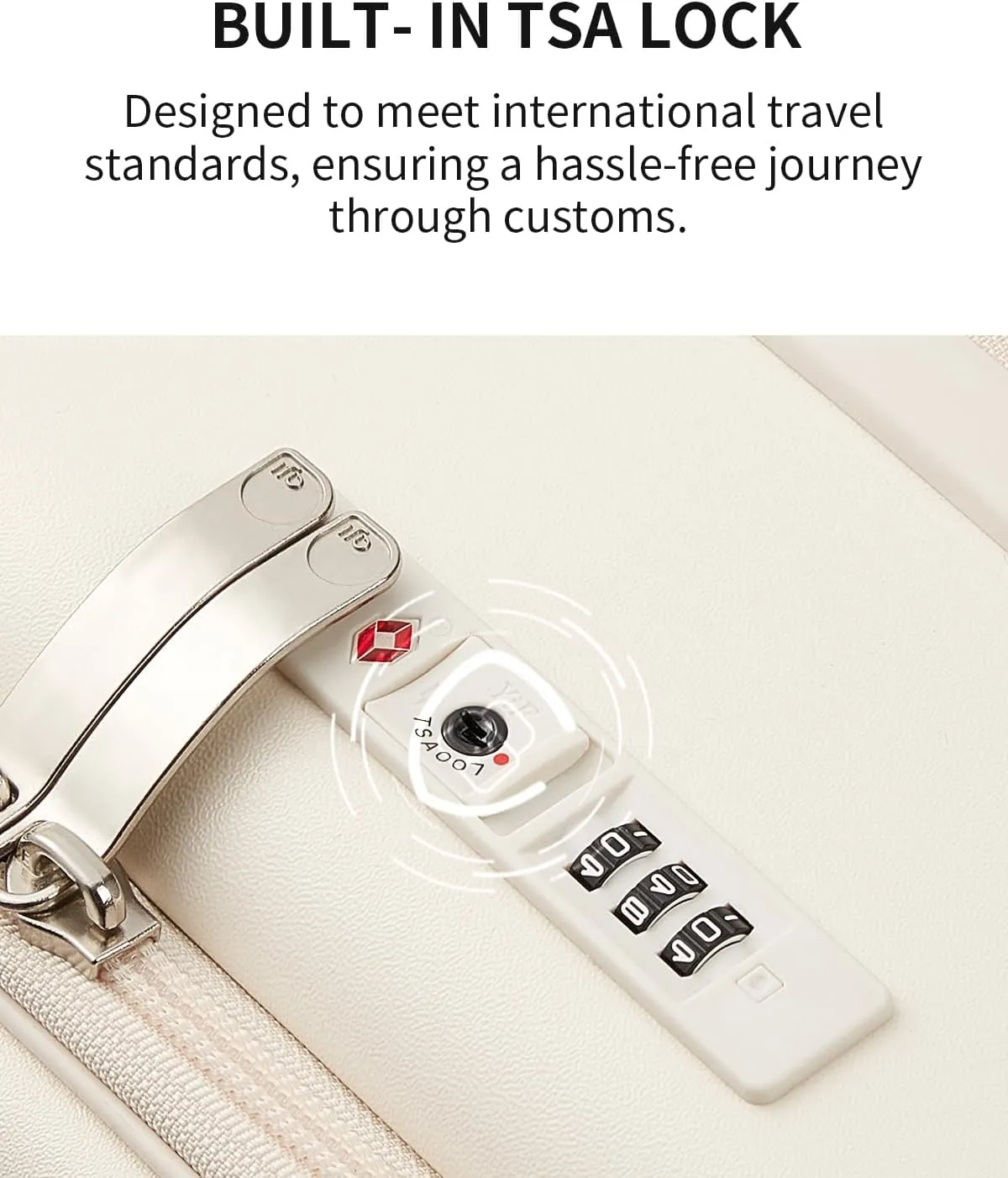 Expandable Top Open 24 Inch Checked Luggage with Spinner Wheels, Large Suitcase with TSA Lock, Hardside Travel Luggage Suitcases for Men Women, for 14 Days Travel, Coconut White