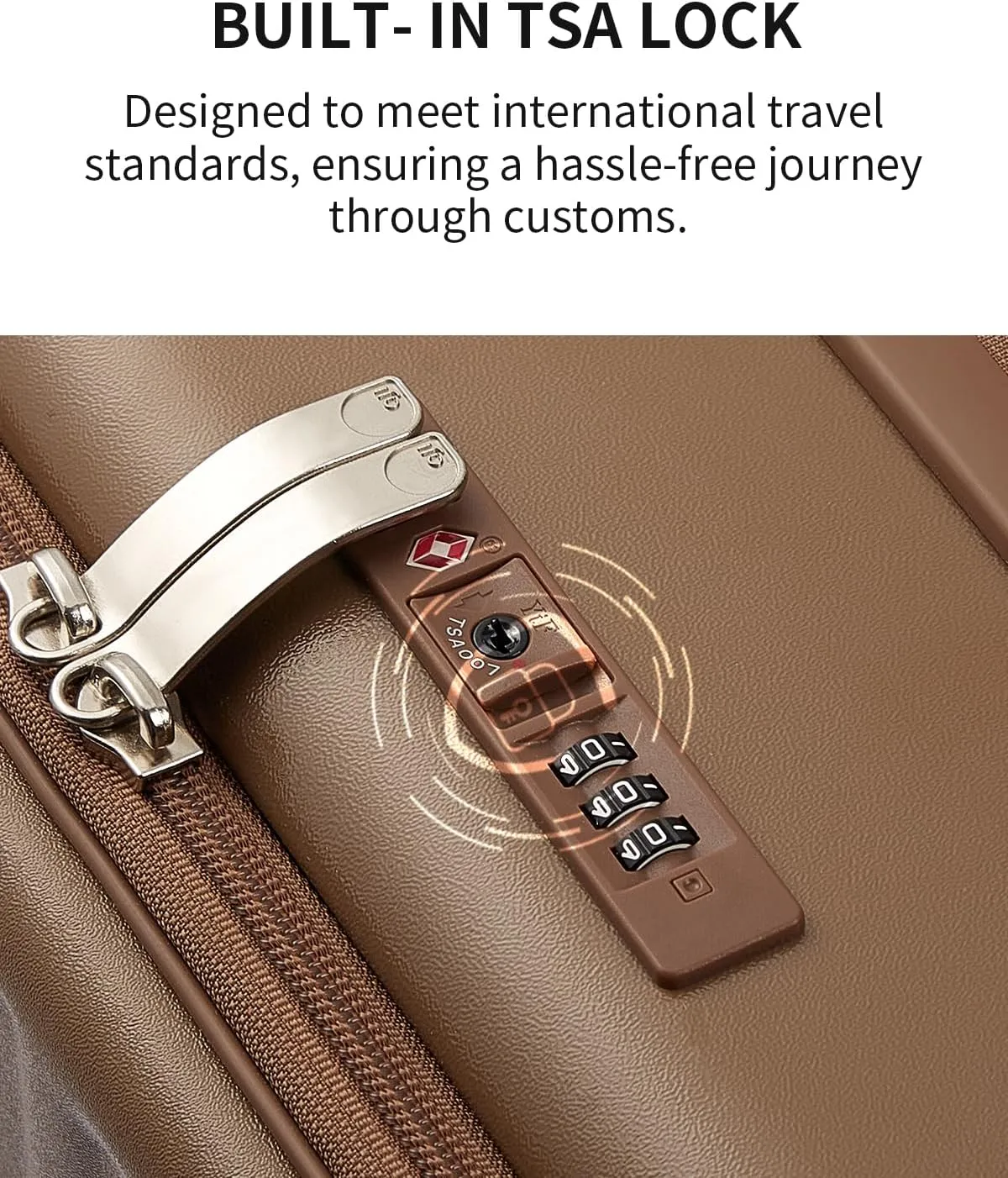 Expandable Top Opening 26 Inch Checked Luggage with Spinner Wheels, Large Suitcase with TSA Lock, Hard Shell Travel luggage Suitcases for Men Women, for 20 Days Travel, Chocolate Brown