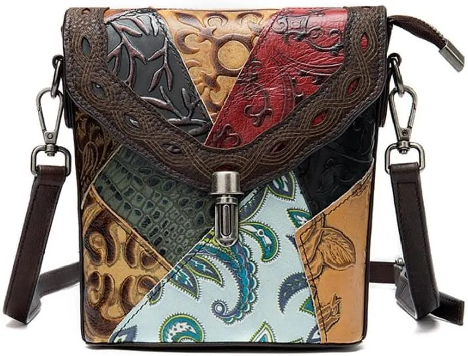 Eysee Cossbody Bags, Cowhide Leather Shoulder Bags, Women Pouch Multicolor