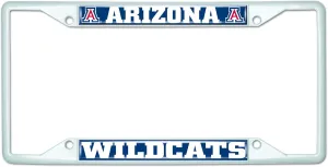 FANMATS 43505 University of Arizona Wildcats License Plate Frame - White – Easy Installation on Truck, SUV, Car - Ideal Gift for Die Hard NCAA Fan