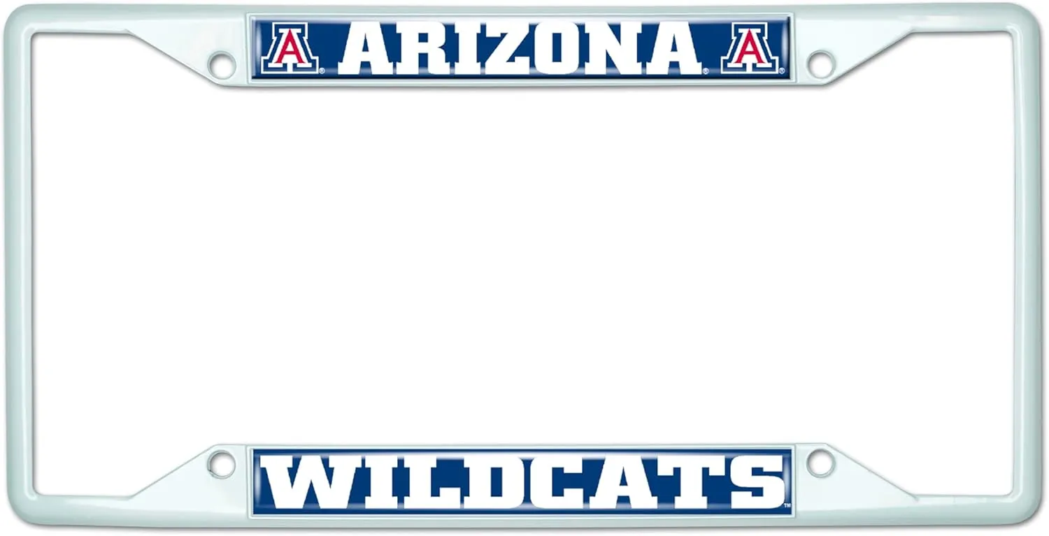 FANMATS 43505 University of Arizona Wildcats License Plate Frame - White – Easy Installation on Truck, SUV, Car - Ideal Gift for Die Hard NCAA Fan