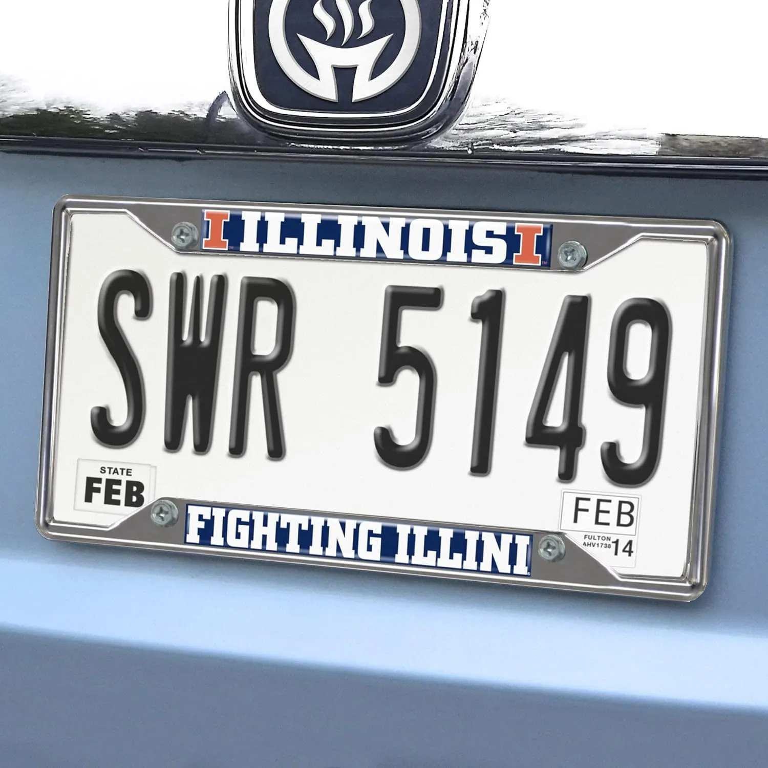 FANMATS NCAA Chrome Metal License Plate Frame